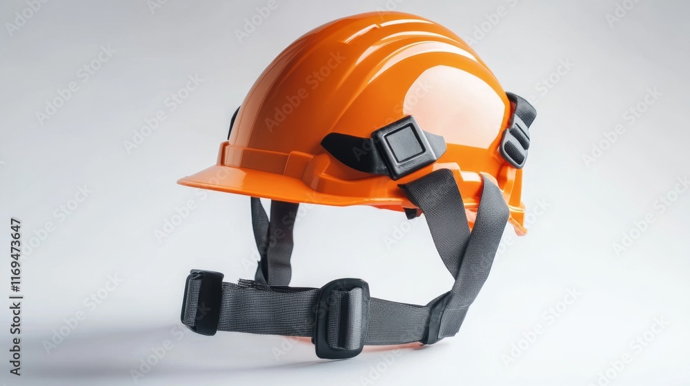 High-Contrast Safety Gear on White Background High-Contrast Safety Gear on White Background
