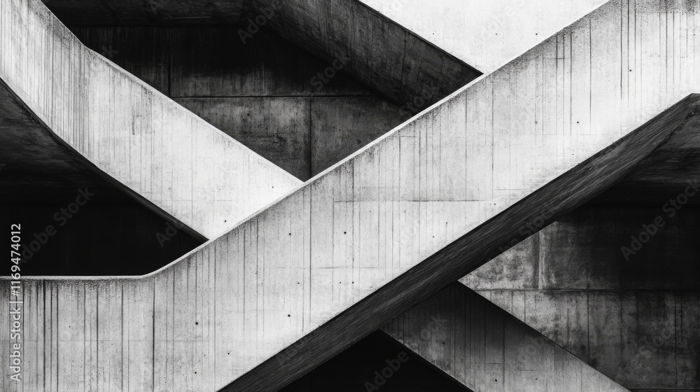 Fototapeta premium High Contrast Urban Structure with Dynamic Angles