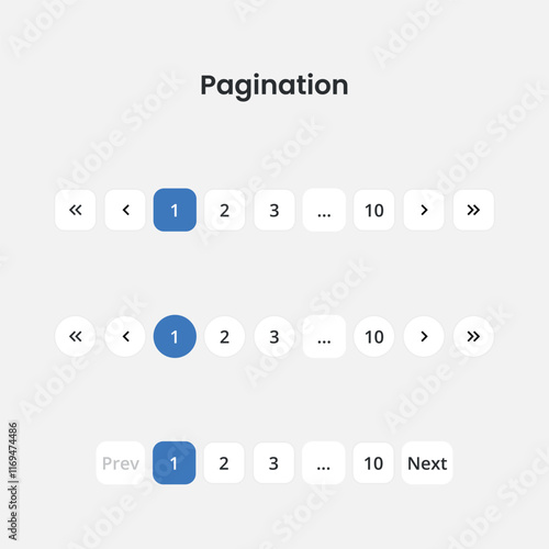 Website Pagination UI Elements Set