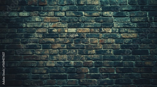 Dark Aged Brick Wall Texture Background