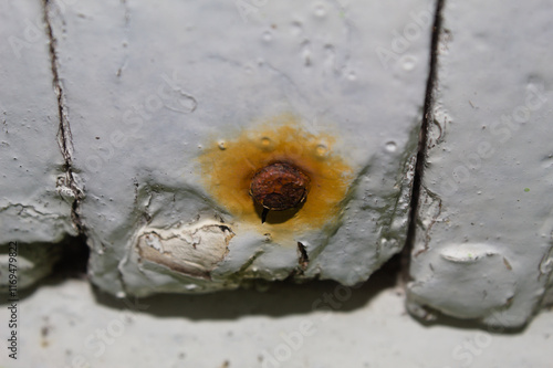 Tablou pe pânză Rust found on old and degraded metal objects