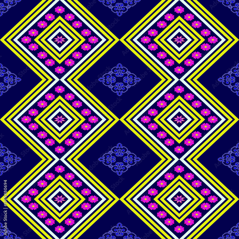 Fototapeta premium Seamless, pattern design, tribal embroidery pattern,fashion