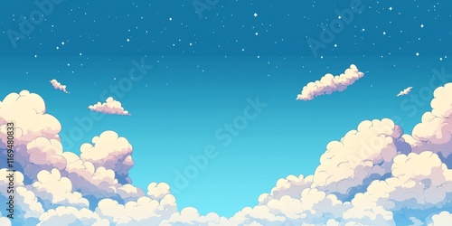 A whimsical sky filled with...