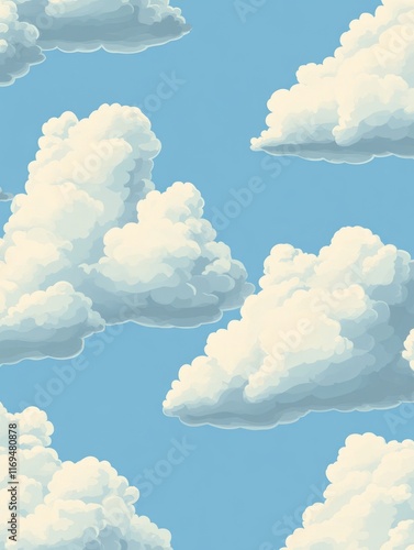 Seamless Pattern Of Fluffy ...