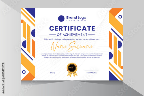 Abstract graduation certificate border template design