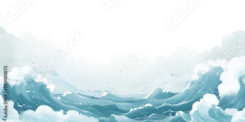 Serene Ocean Waves Crashing...