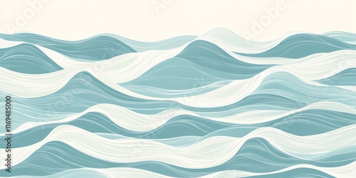Abstract Blue Wave Pattern ...