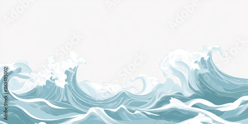 Stylized Ocean Waves Abstra...