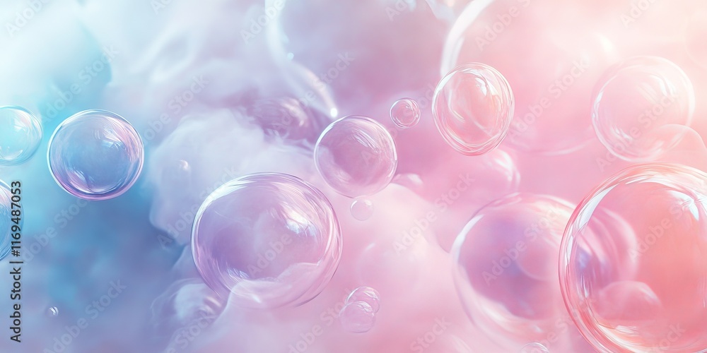Pastel Bubbles Floating in a Dreamlike Haze Pastel Bubbles Floating in a Dreamlike Haze