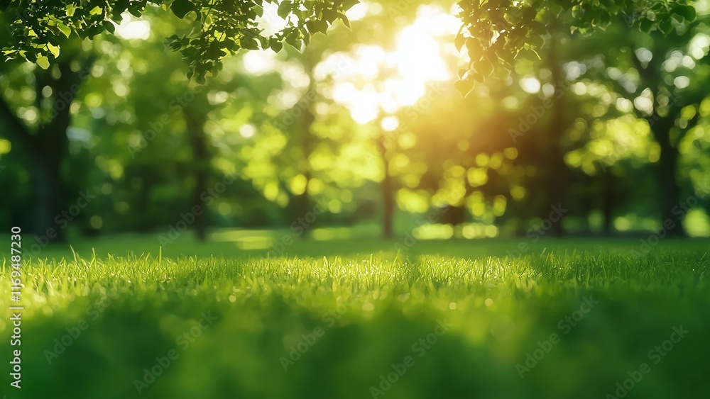 Blurred Green Park Landscape Blurred Green Park Landscape