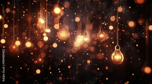 Beautiful golden lights hang gracefully creating a warm ambiance for any occa...