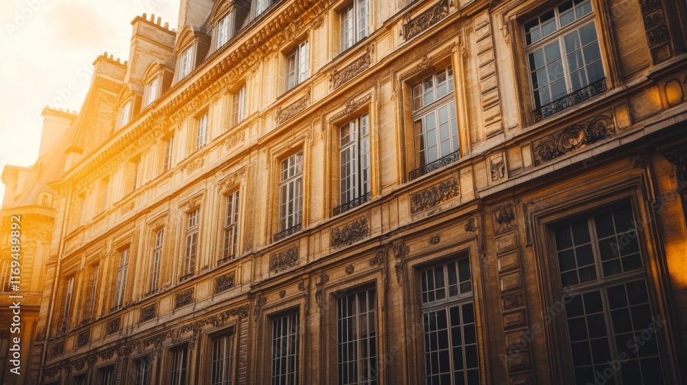Fototapeta premium Grand Stone Facades with Timeless Elegance