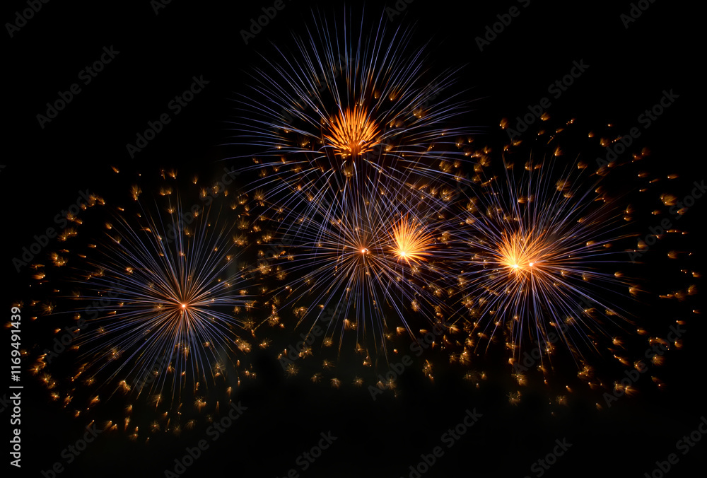 Firework celebrate Happy New Year 2025 anniversary party in night background. Beautiful Fireworks Concept. Firework celebrate Happy New Year 2025 anniversary party in night background. Beautiful Fireworks Concept.