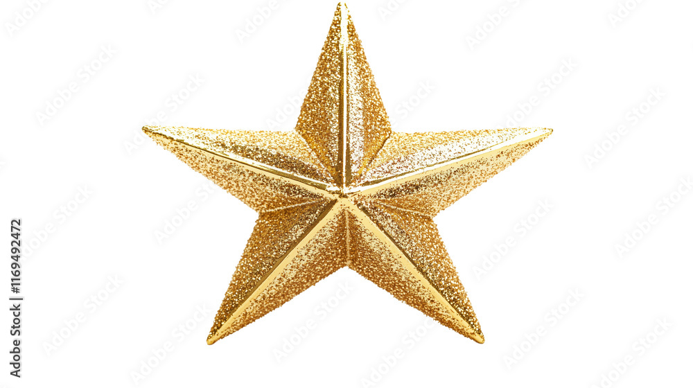 A Gold glittering star cutout in a PNG file with, on a Transparent Background A Gold glittering star cutout in a PNG file with, on a Transparent Background