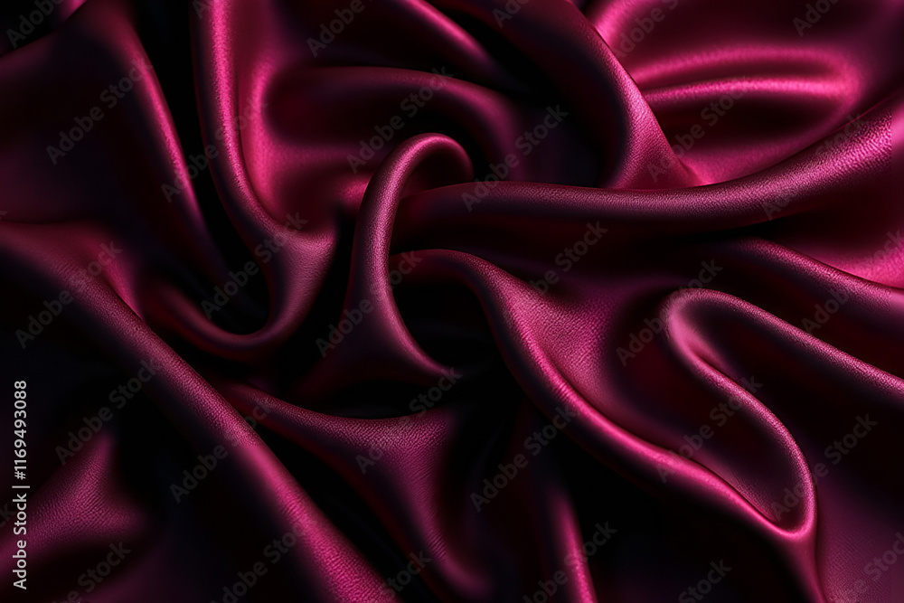 Obraz premium Black dark gray purple burgundy red background. Silk satin fabric. Luxury elegant premium rich. Shiny glitter shimmer silky. Drapery fold crease. Christmas, Valentine romance festival., generative ai