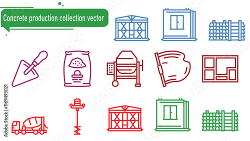 Concrete production collection vector