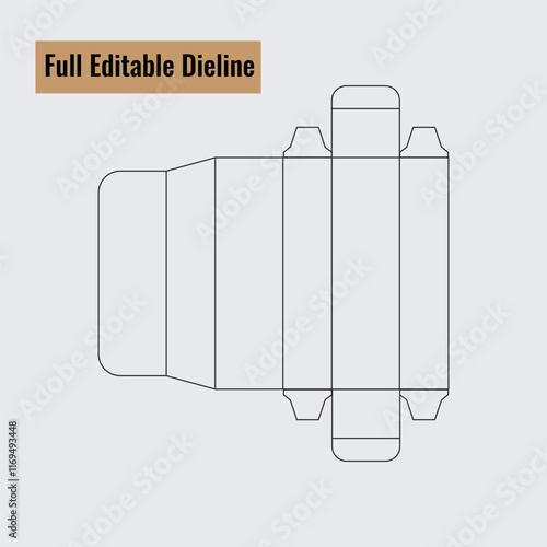 box dieline , dieline template, packaging dieline, label and packaging dieline design, tuck and serum box dieline