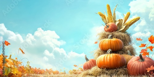 Autumn Harvest Pumpkins Cor...
