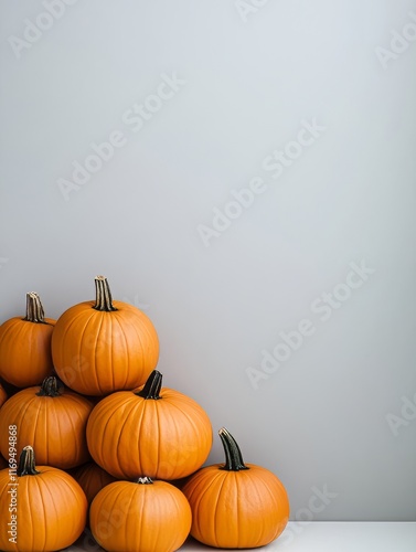 A Stack of Small Orange Pum...