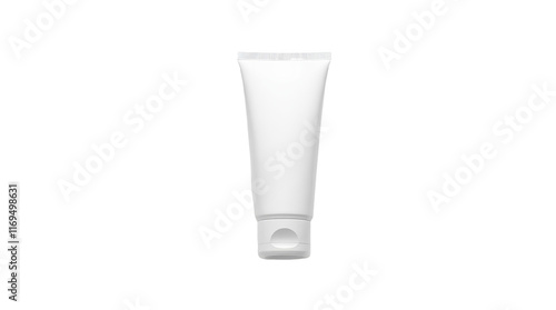 A photo of Cosmetics tube of cream isolated on white background.png