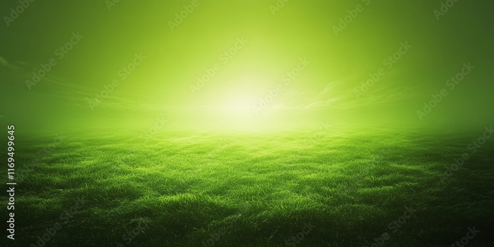 Serene Green Field Underneath A Bright Sky Serene Green Field Underneath A Bright Sky