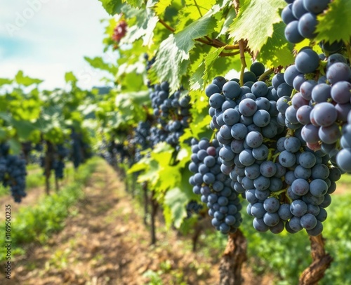 Wallpaper Mural Ripe grapes close up in vineyard  Torontodigital.ca