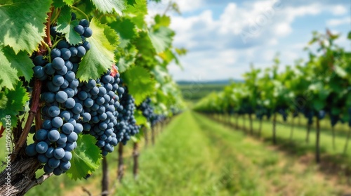 Wallpaper Mural Ripe grapes close up in vineyard  Torontodigital.ca