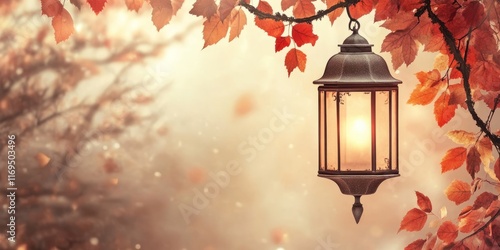 Autumn Lantern Hanging From...