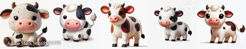 collection of cute cow vectors and