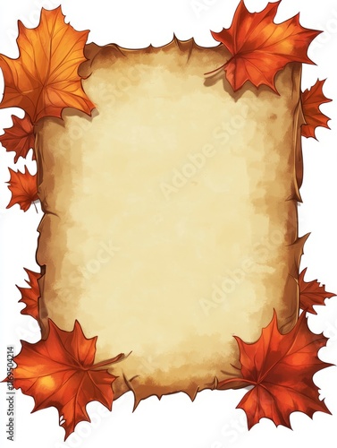 Autumnal Maple Leaves Frame...