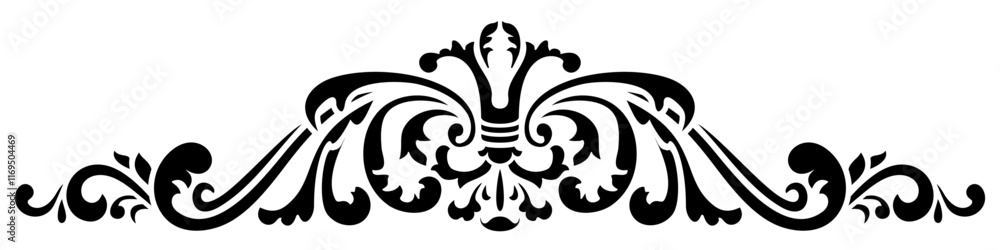 Baroque style ornament. Decorative stencil for applying paint and decorative coatings. Interior and exterior design, fabric and furniture decoration. Plotter or laser cutting. Baroque style ornament. Decorative stencil for applying paint and decorative coatings. Interior and exterior design, fabric and furniture decoration. Plotter or laser cutting.