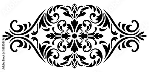 Decorative stencil for applying a pattern to surfaces. Decorative stencil for applying paint and decorative coatings. Interior and exterior design, fabric and furniture decoration. 