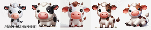 collection of cute cow vectors and