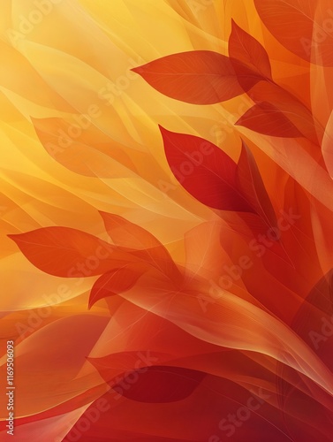 Abstract Autumn Leaves in W...