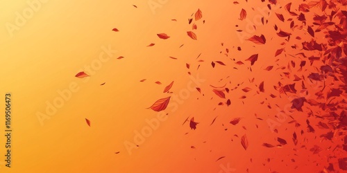 Red Leaves Falling On Orang...