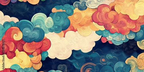 Abstract swirling cloudscap...