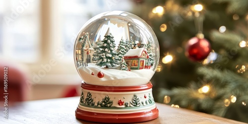 Festive Christmas snow glob...