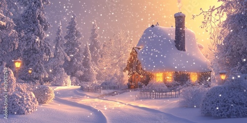 A Cozy Snow Covered Cottage...