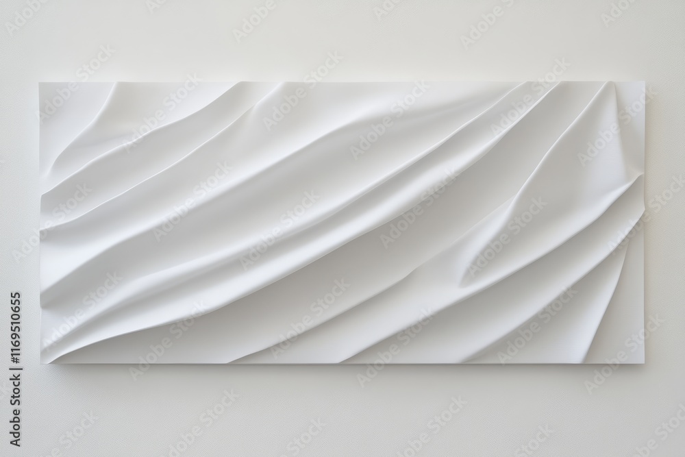 Obraz premium Abstract White Draped Panel Wall Art