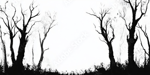 Black and White Abstract Tr...