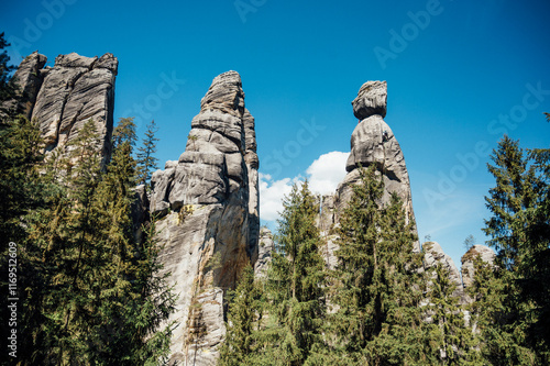 National Park of Adrspach,Teplice rocks. Rock Town. Czech Republic
 photo