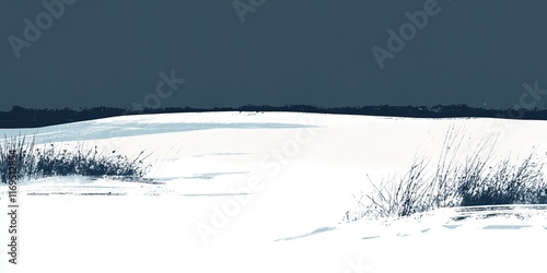 Abstract Winter Landscape W...