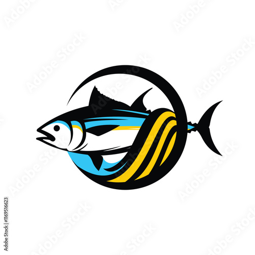 Tuna logo, tuna fish logo design