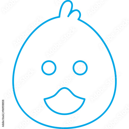 Duck Face icon single vector illustration