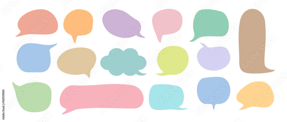 Set Of Speech Bubbles Colorfull Illustration Set Of Speech Bubbles Colorfull Illustration