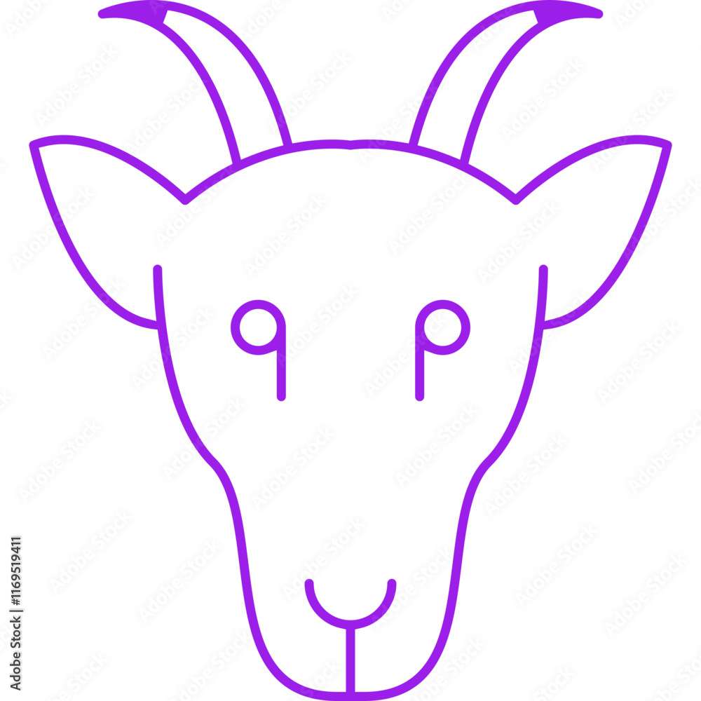 Goat Face icon single vector illustration Goat Face icon single vector illustration
