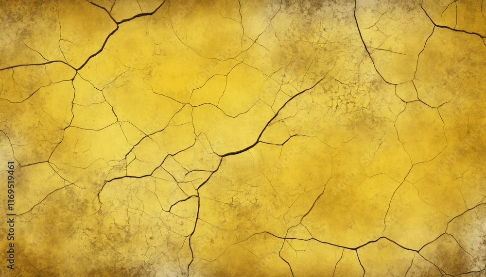Textured yellow grunge with faded and cracked patterns Textured yellow grunge with faded and cracked patterns