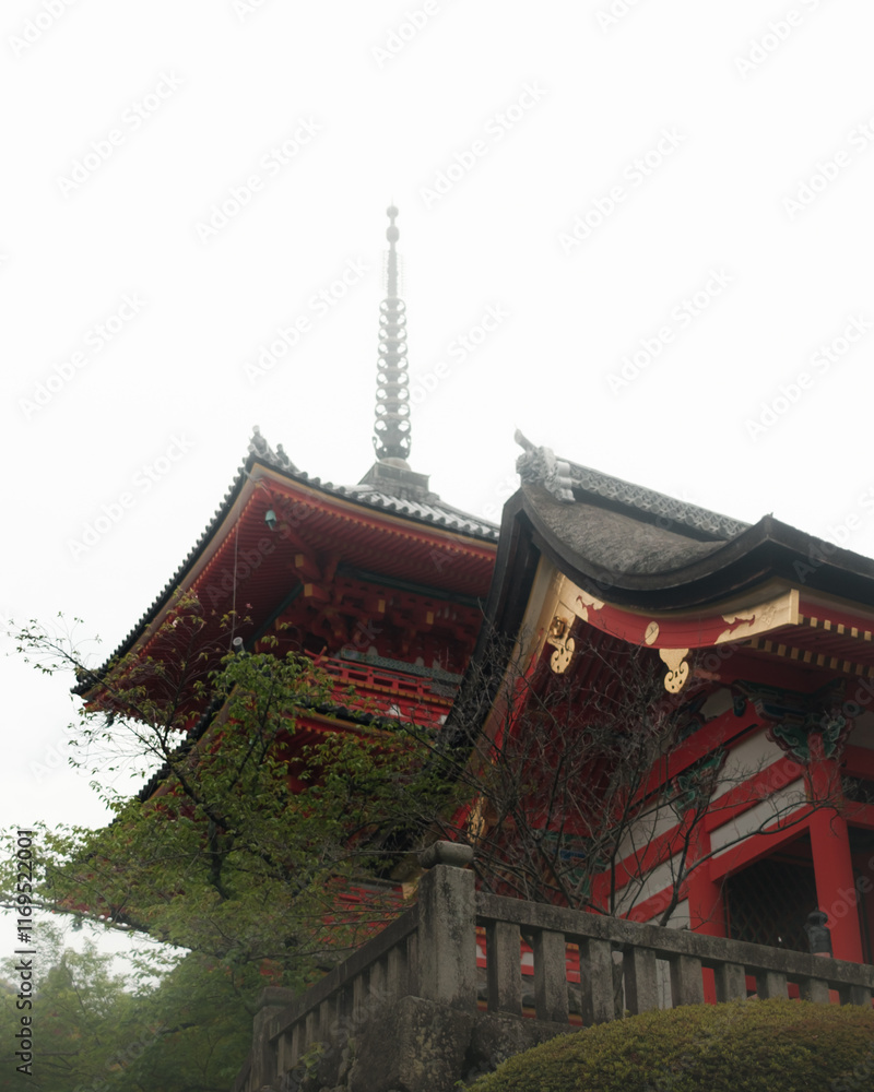 Obraz premium Closer look to the temple in Kyoto 