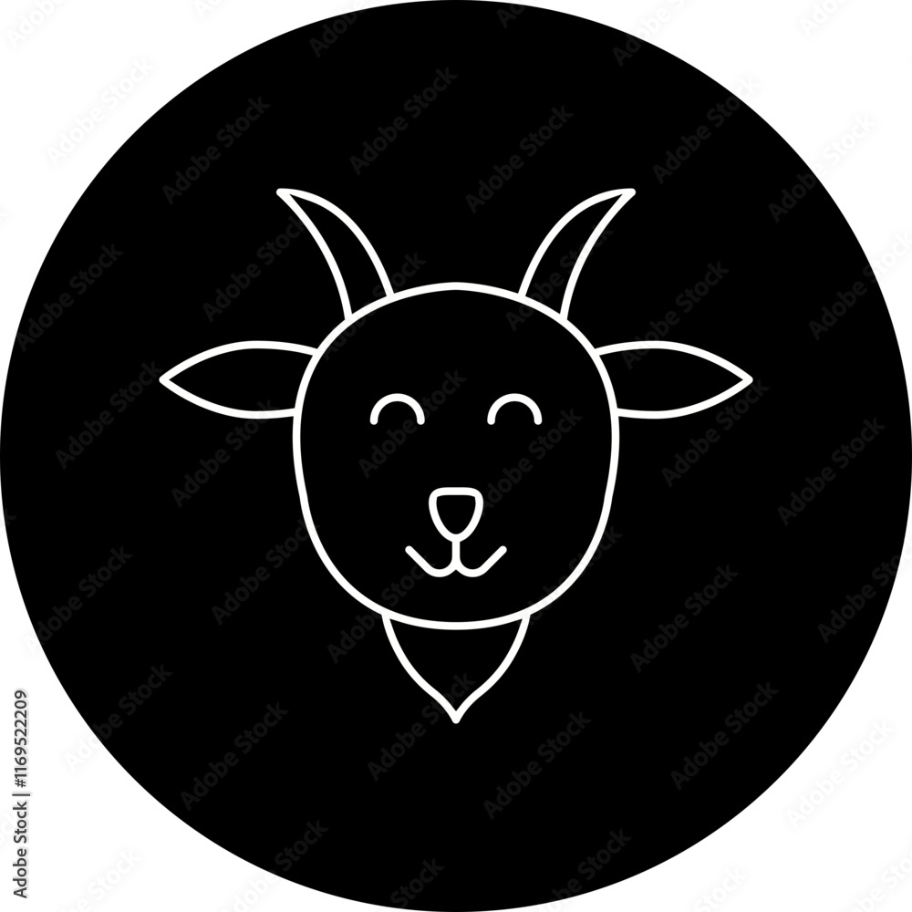 Lamb Face icon single vector illustration Lamb Face icon single vector illustration