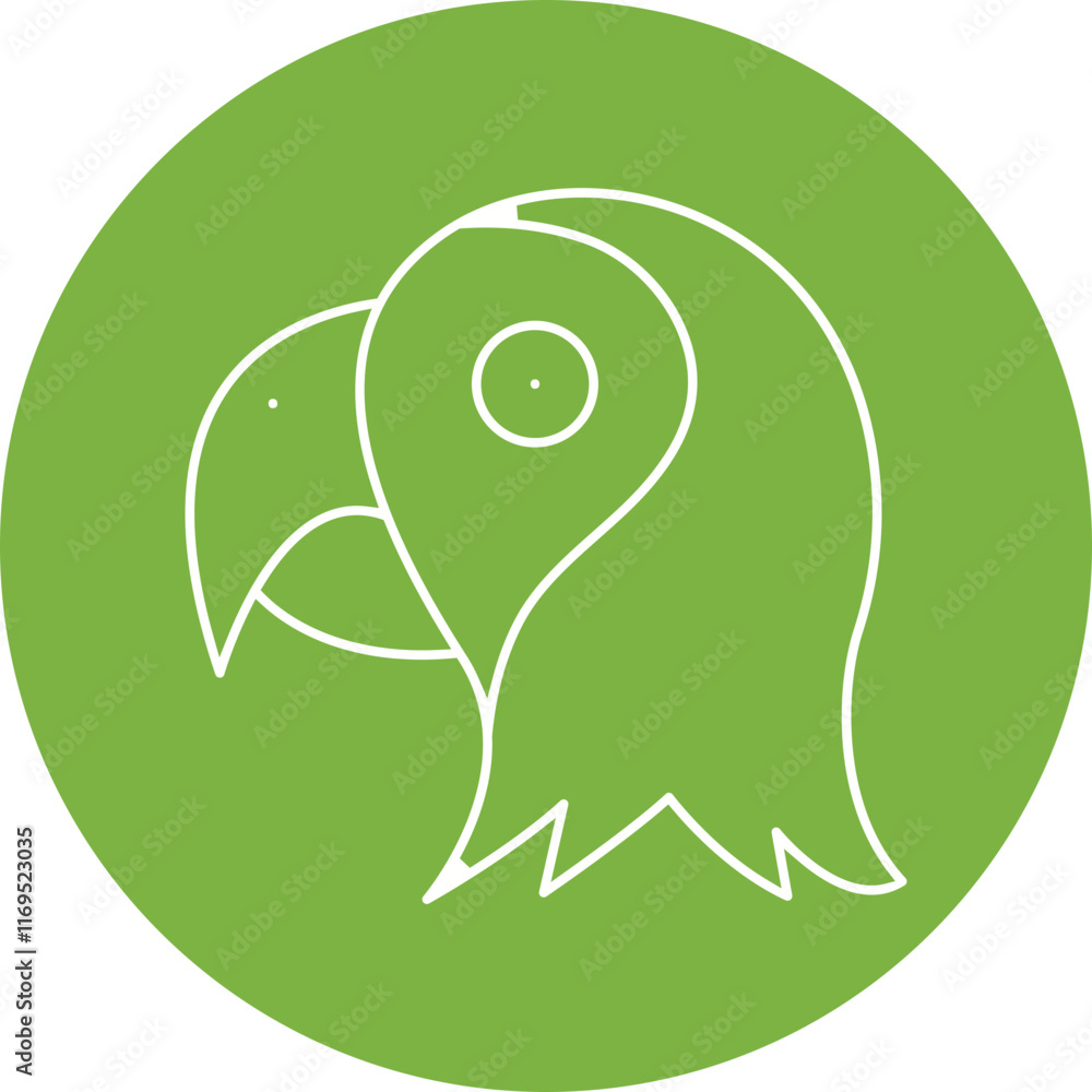 Parrot Face icon single vector illustration Parrot Face icon single vector illustration